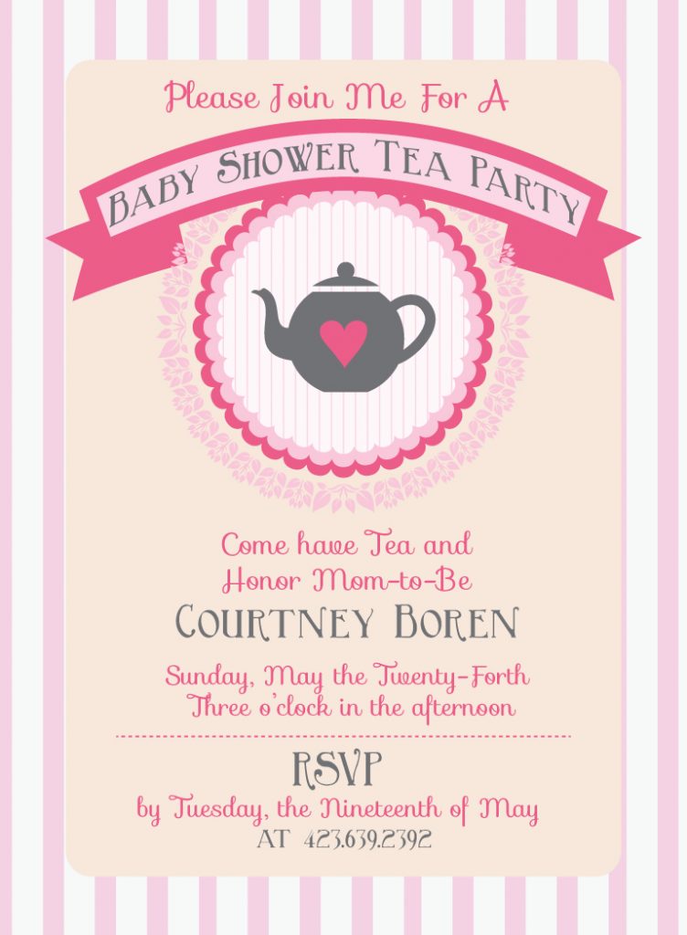 Baby Shower Tea Party Invitation 