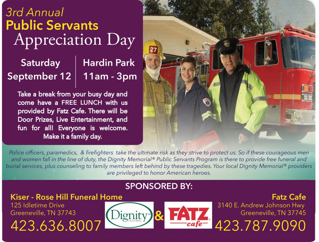 Flyer for the 3rd Annual Public Servants Appreciation Day