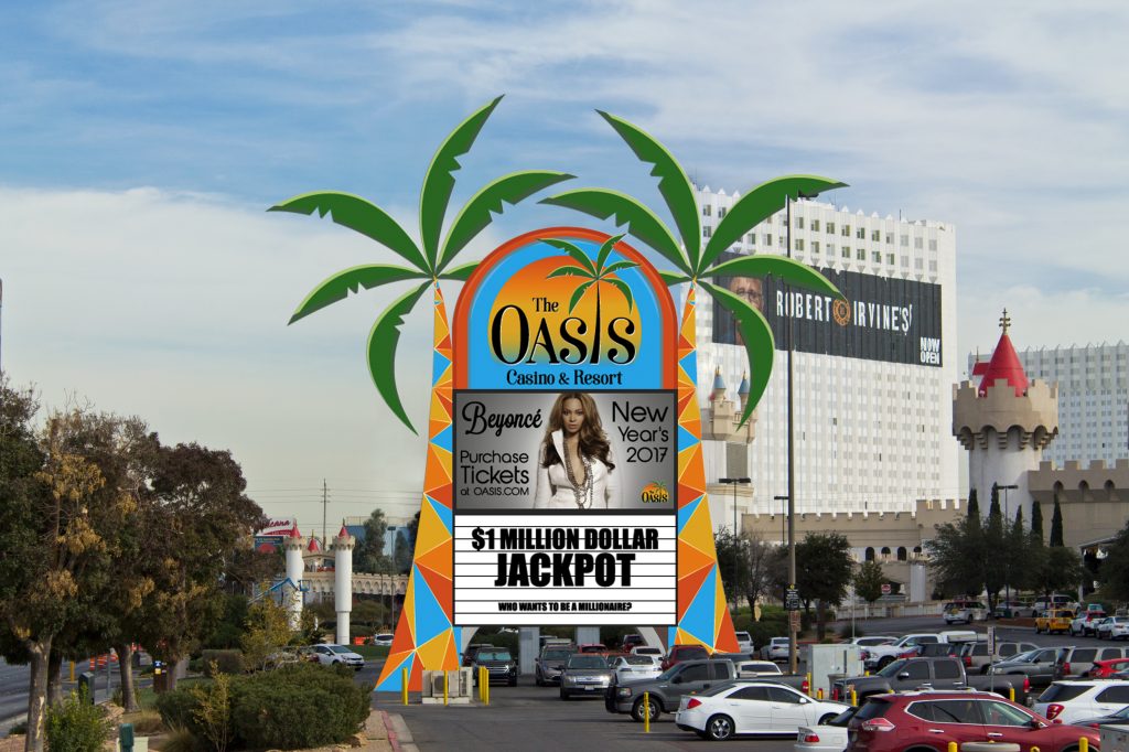 Exterior Pylon Sign Proposal, The Oasis, Las Vegas