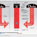 Illuminated Blade Signage Project for Bocho Sushi